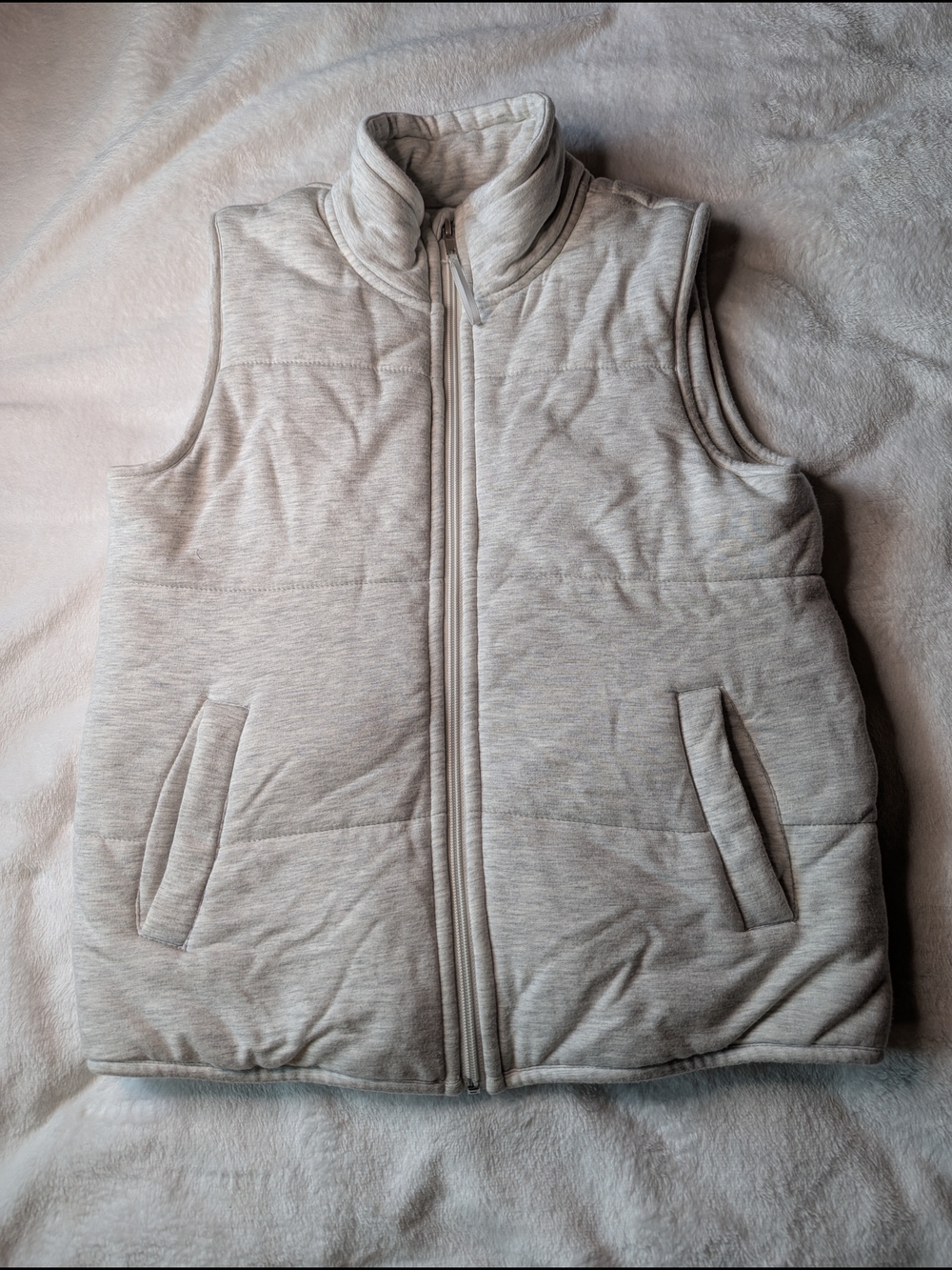 Thread & Supply Light Gray Quilted Vest
